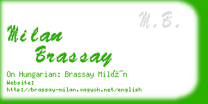 milan brassay business card